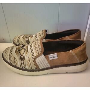 Ariat Womens Sz. 10B Cruiser Aztec Print Slip-on Shoes Leather/Textile